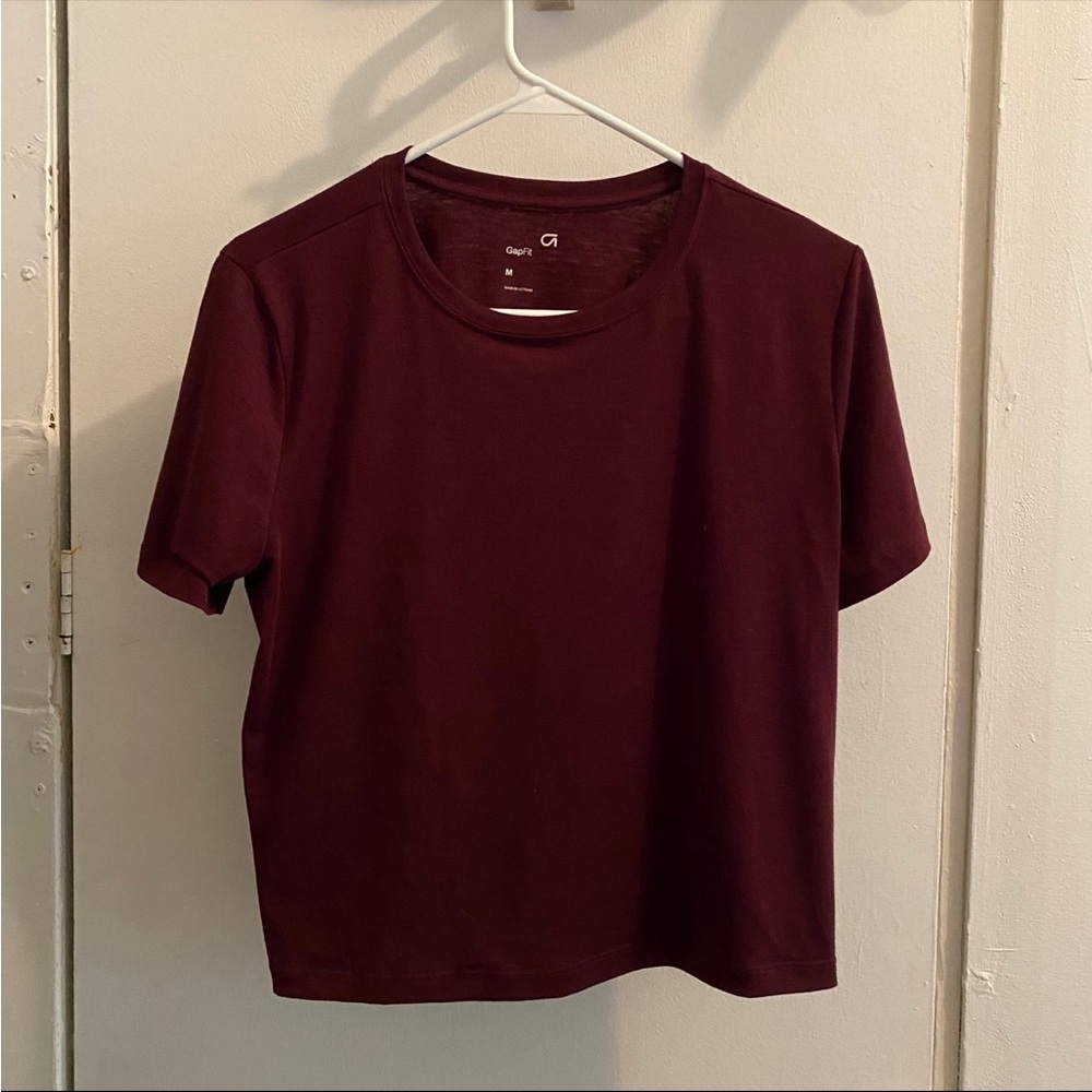 Gap Fit Burgundy crop top
